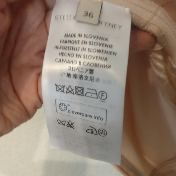 NWT! $3000 Stella McCartney Blush Dress w/Floral Appliqué & Sheer Inserts Sz36IT - Picture 6 of 7